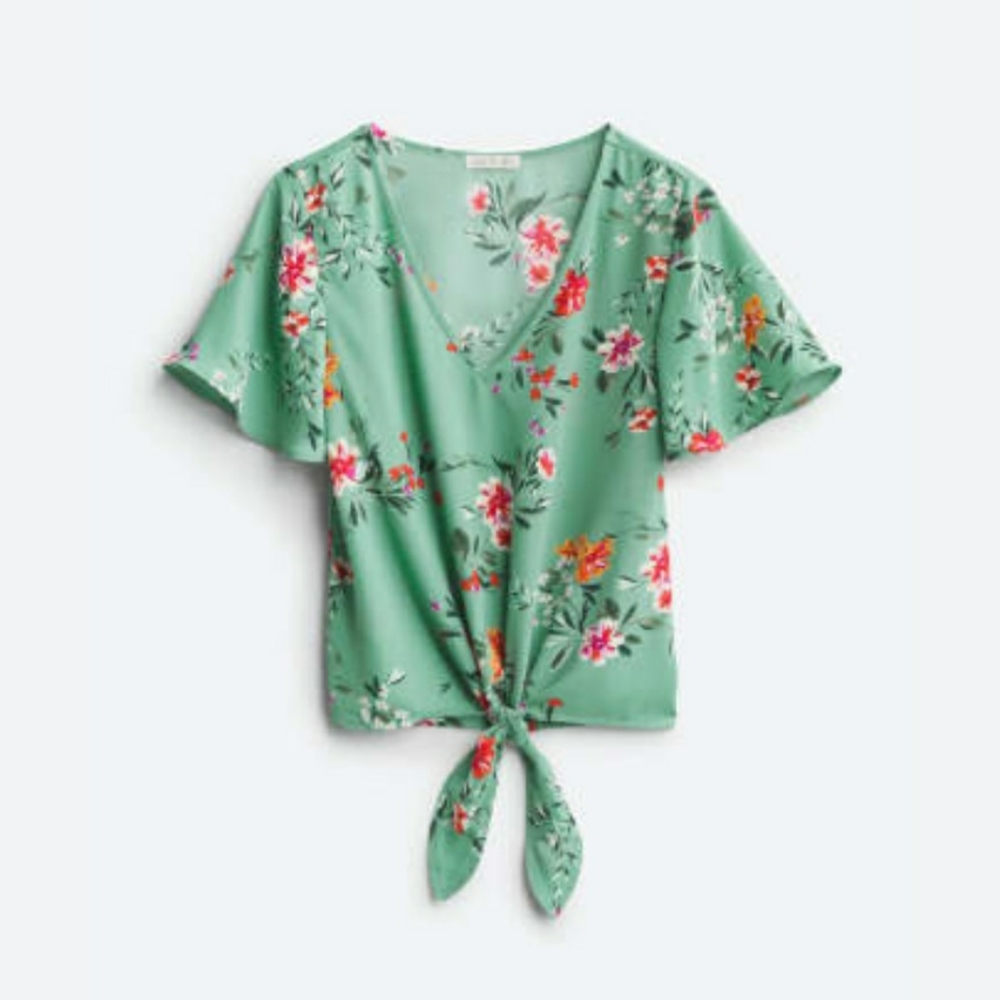 Krisantha Tie Front Blouse